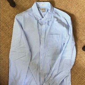 J crew men’s button down slim fit pin stripe